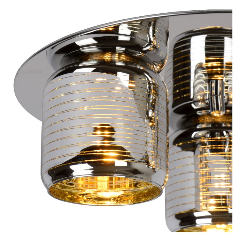 Lucide ERYN - Zapustené stropné svietidlo - Ø 38 cm - 3xG9 - Chróm